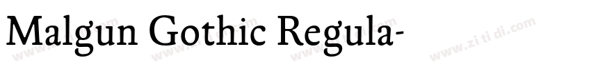 Malgun Gothic Regula字体转换 Malgun Gothic Regula字体转换